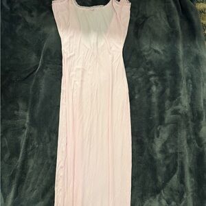 SKIMS Pink Soft Lounge Long Slip Dress